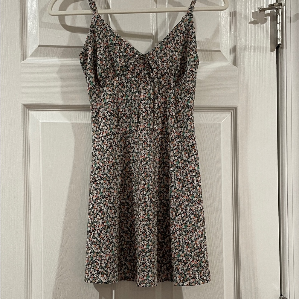 Forever 21 Floral Slip Dress in Green and Pink- Size Small